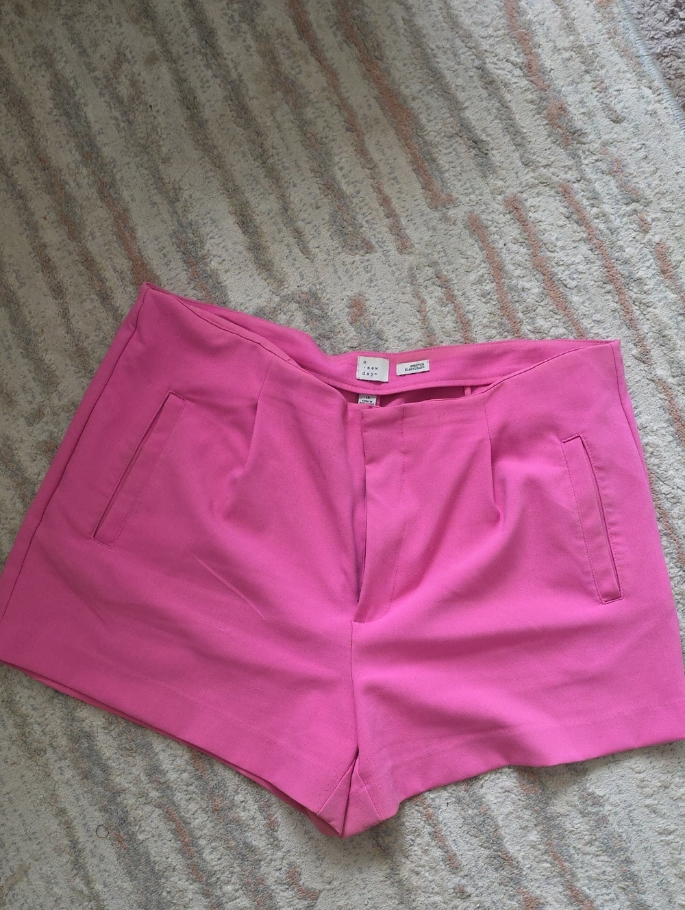 A New Day High-Rise Pink Tailored Bermuda Shorts - 16